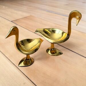 Gold Duck Figurine Set